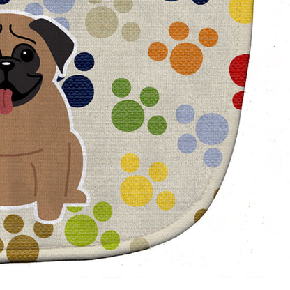 Pawprints Pug Brown Baby Bib BB5834BIB by Caroline's Treasures