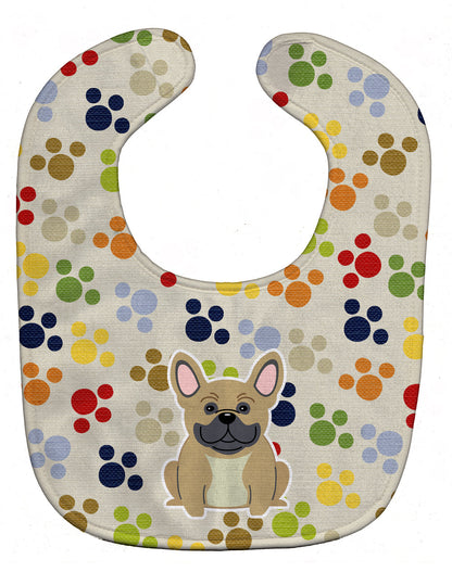 Pawprints French Bulldog Cream Baby Bib BB5839BIB by Caroline's Treasures