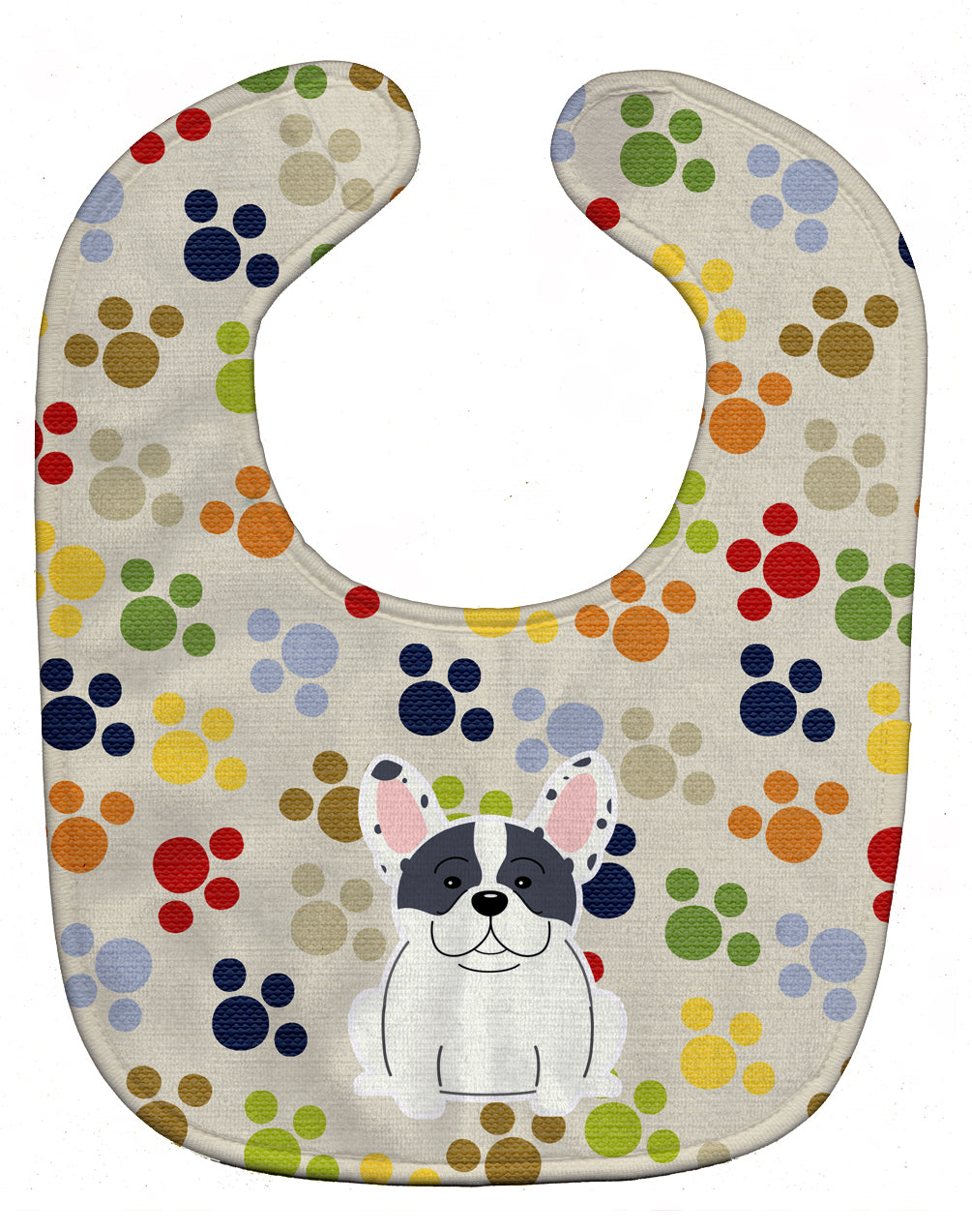 Pawprints French Bulldog Piebald Baby Bib BB5840BIB by Caroline's Treasures