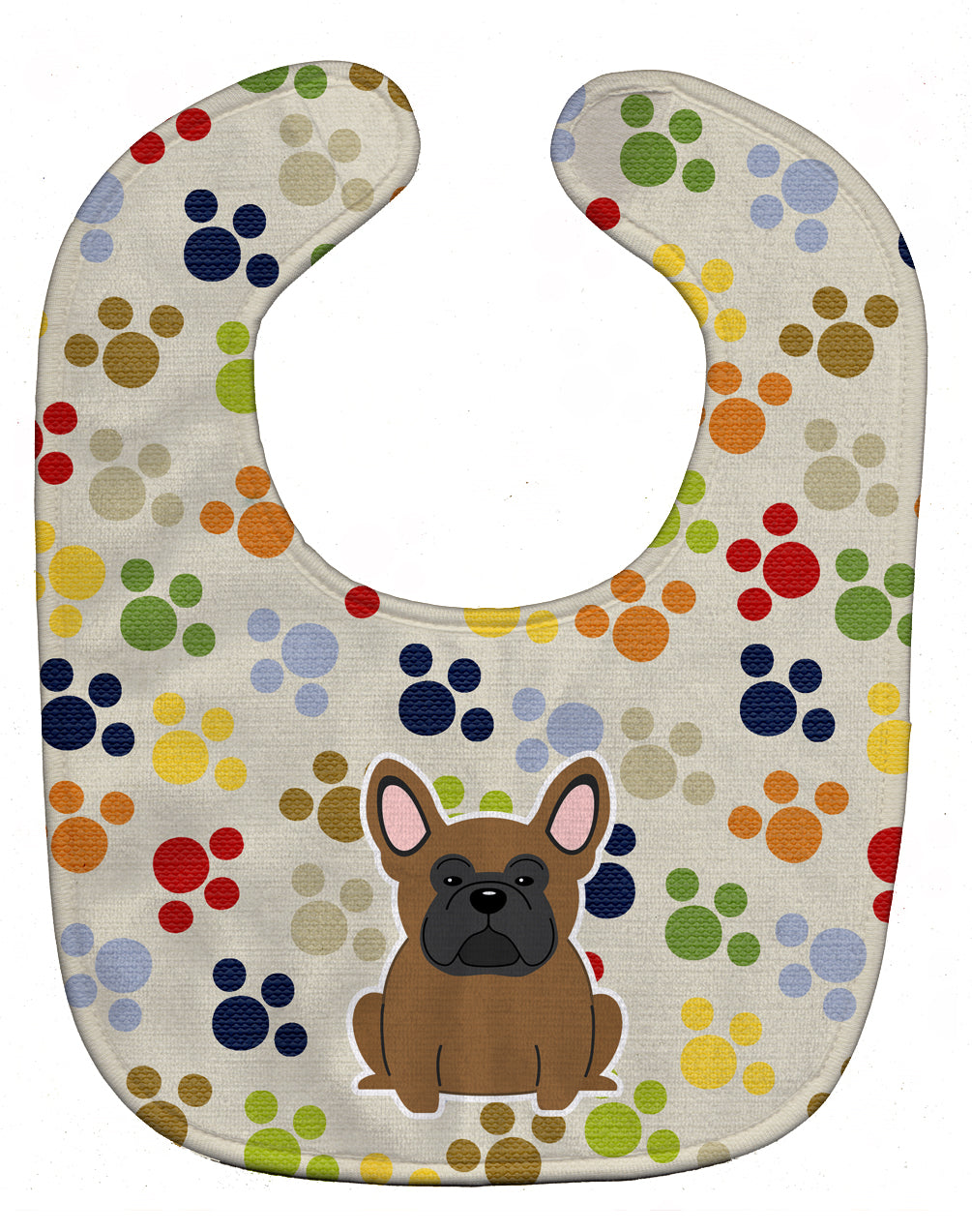 Pawprints French Bulldog Brown Baby Bib BB5842BIB by Caroline's Treasures