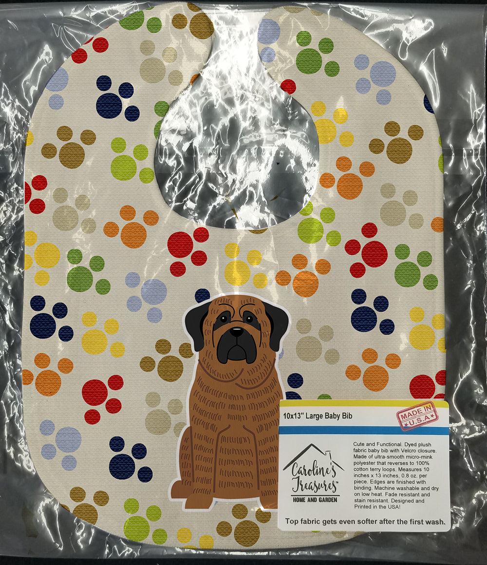 Pawprints Mastiff Brindle Baby Bib BB5844BIB by Caroline's Treasures