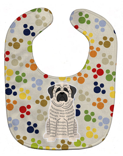 Pawprints Mastiff Brindle White Baby Bib BB5845BIB by Caroline's Treasures