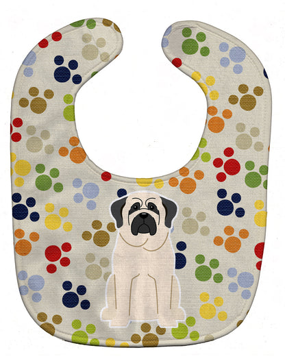 Pawprints Mastiff White Baby Bib BB5846BIB by Caroline's Treasures