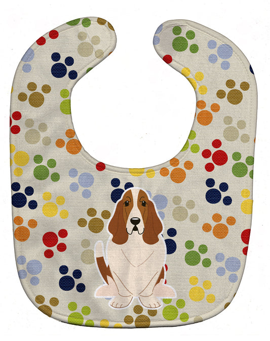 Pawprints Basset Hound Baby Bib BB5850BIB by Caroline's Treasures