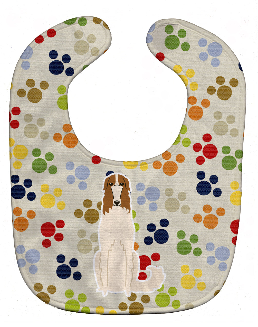 Pawprints Borzoi Baby Bib BB5852BIB by Caroline's Treasures