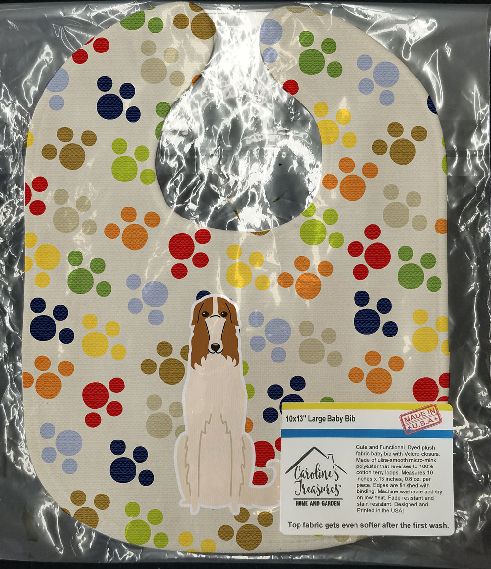 Pawprints Borzoi Baby Bib BB5852BIB by Caroline's Treasures