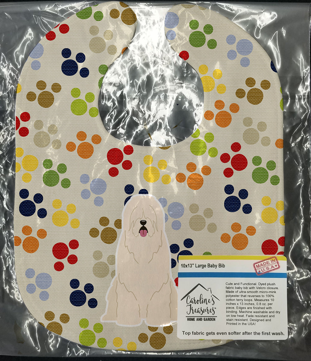 Pawprints South Russian Sheepdog Baby Bib BB5853BIB by Caroline's Treasures