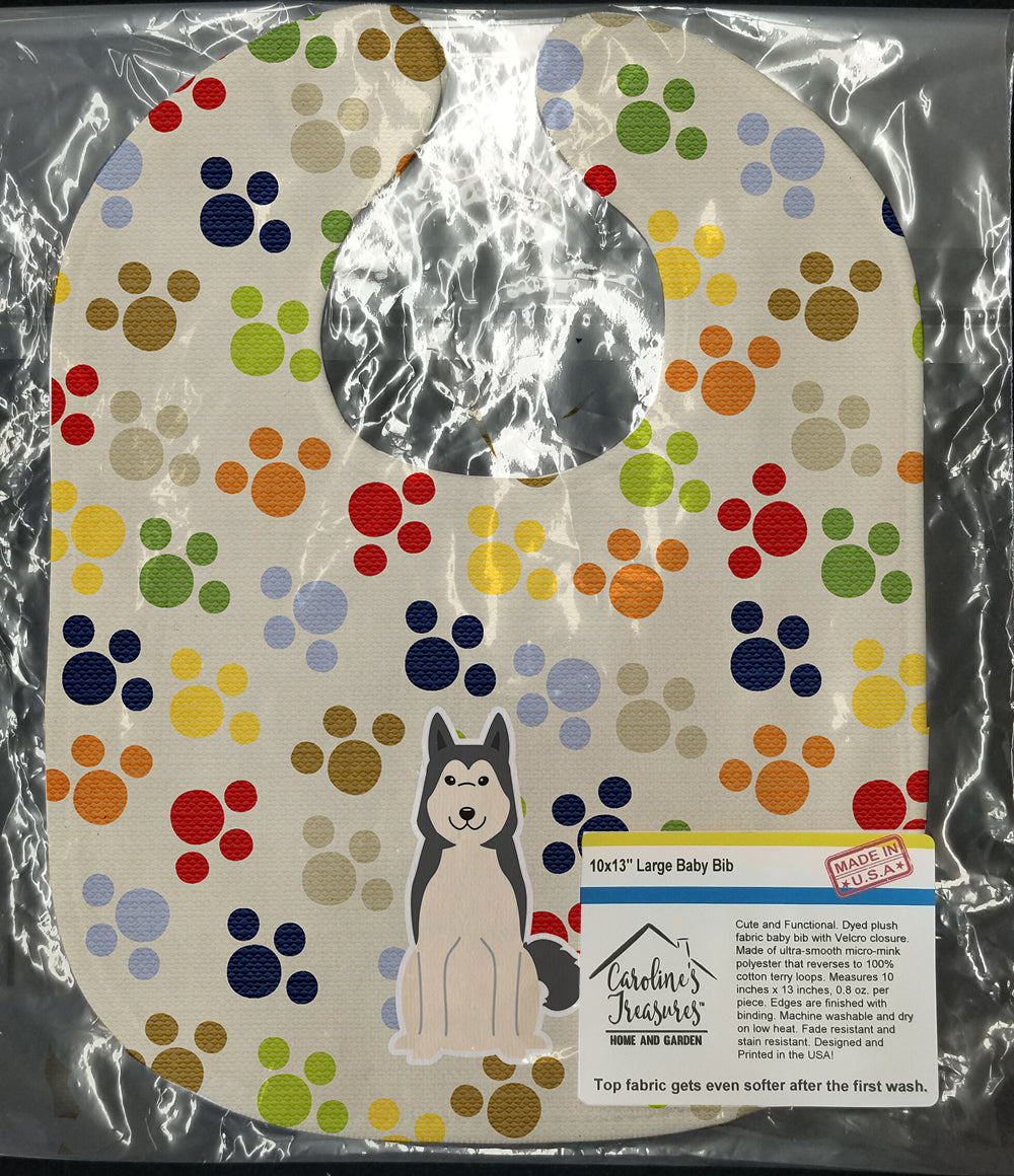 Pawprints West Siberian Laika Spitz Baby Bib BB5854BIB by Caroline's Treasures