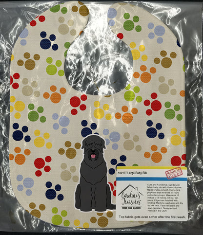 Pawprints Black Russian Terrier Baby Bib BB5855BIB by Caroline's Treasures