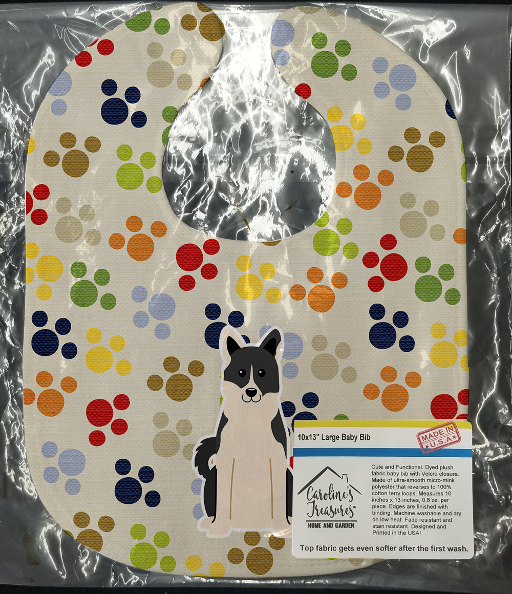 Pawprints Russo-European Laika Spitz Baby Bib BB5858BIB by Caroline's Treasures