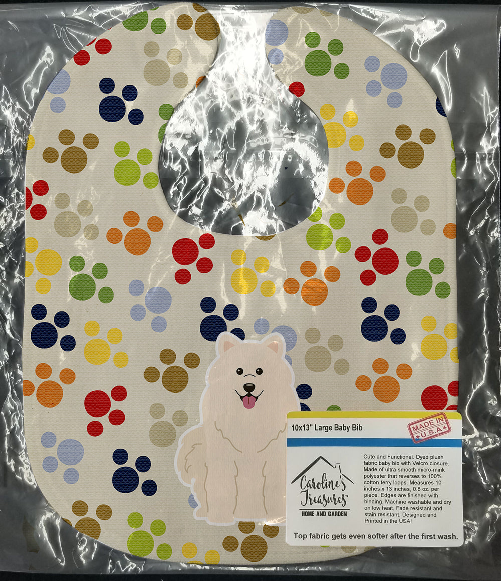 Pawprints Samoyed Baby Bib BB5859BIB by Caroline's Treasures