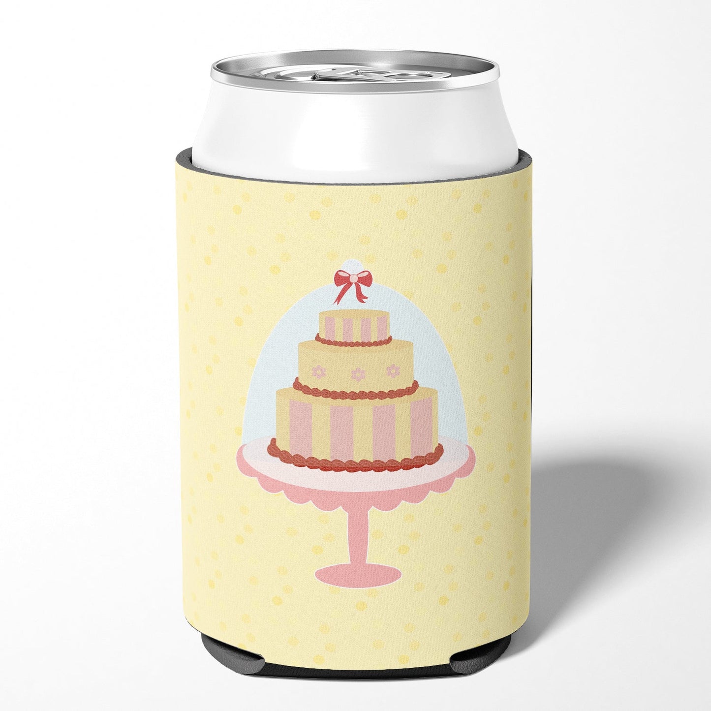 3 Tier Cake on Yellow Can or Bottle Hugger BB7290CC by Caroline's Treasures