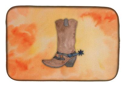 Cowboy Boot Watercolor Dish Drying Mat BB7371DDM by Caroline's Treasures