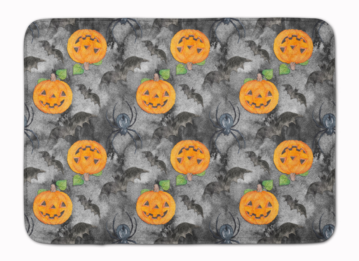 Watecolor Halloween Jack-O-Lantern Bats Machine Washable Memory Foam Mat BB7525RUG by Caroline's Treasures BB