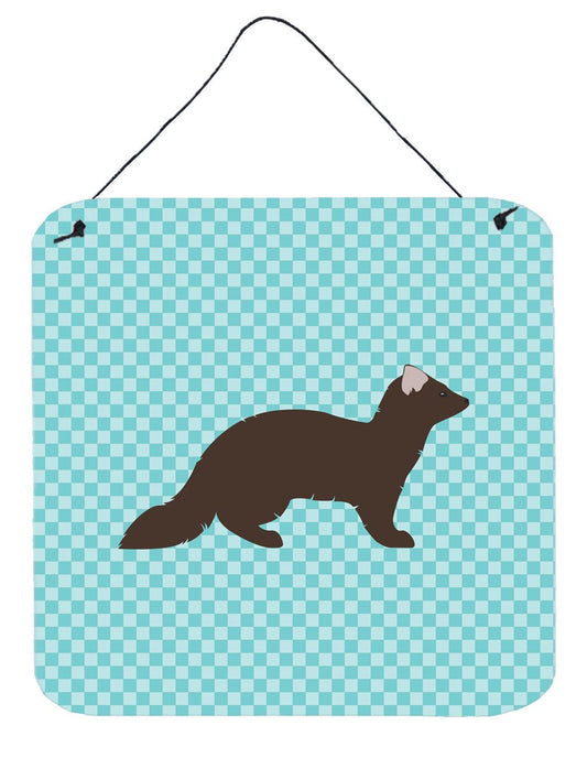 Sable Marten Blue Check Wall or Door Hanging Prints BB8043DS66 by Caroline's Treasures