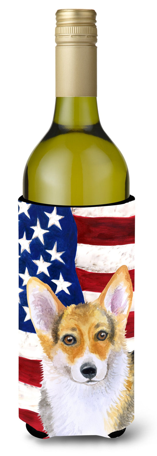 Pembroke Corgi Patriotic Wine Bottle Beverge Insulator Hugger BB9642LITERK by Caroline's Treasures