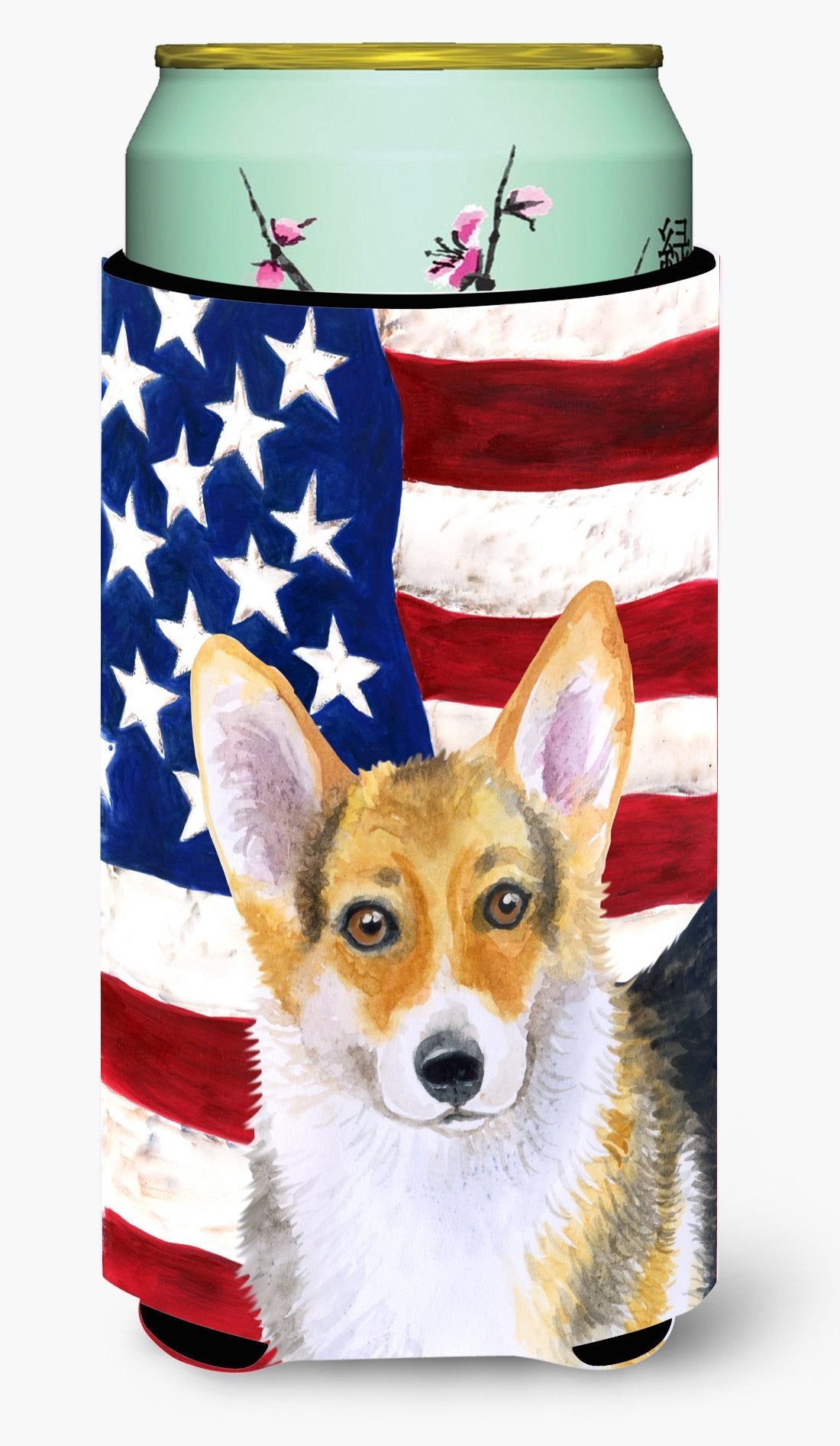 Pembroke Corgi Patriotic Tall Boy Beverage Insulator Hugger BB9642TBC by Caroline's Treasures