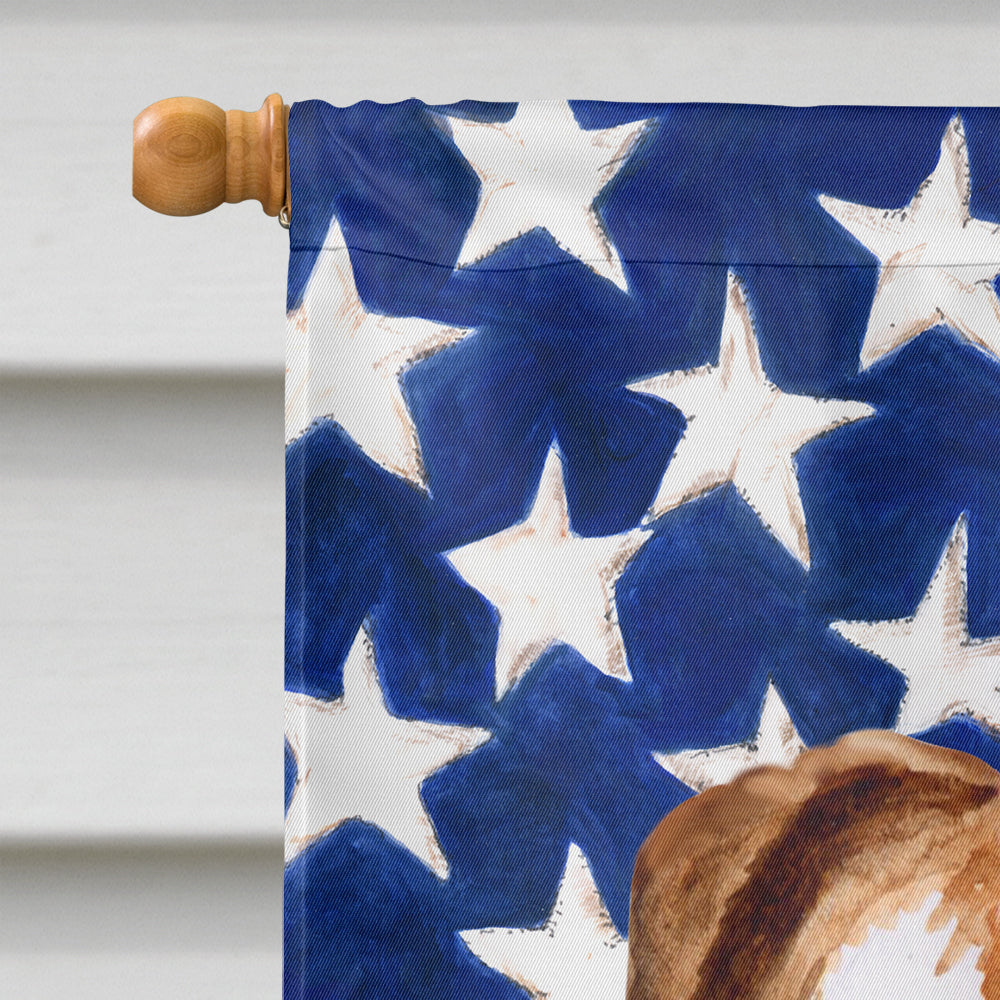 Smooth Fox Terrier Patriotic Flag Canvas House Size BB9647CHF by Caroline's Treasures