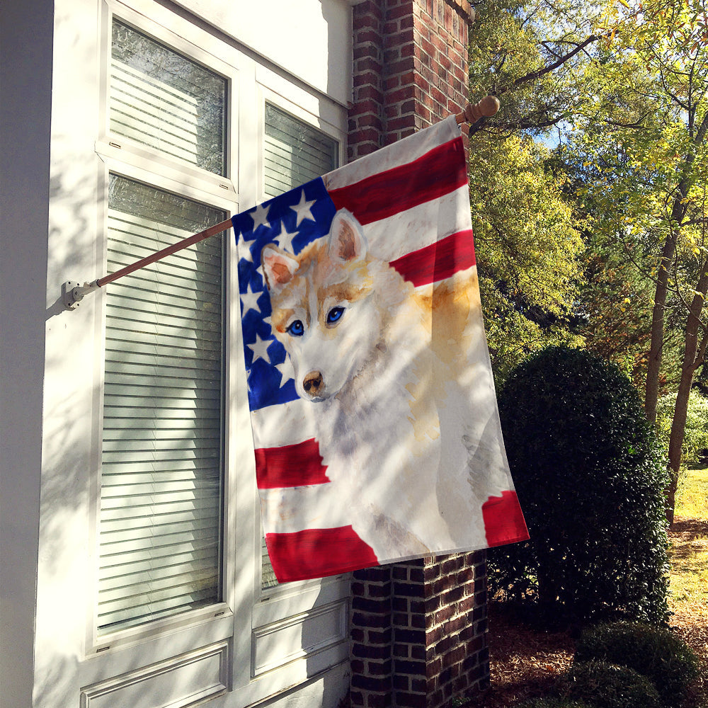 Siberian Husky Patriotic Flag Canvas House Size BB9655CHF by Caroline's Treasures