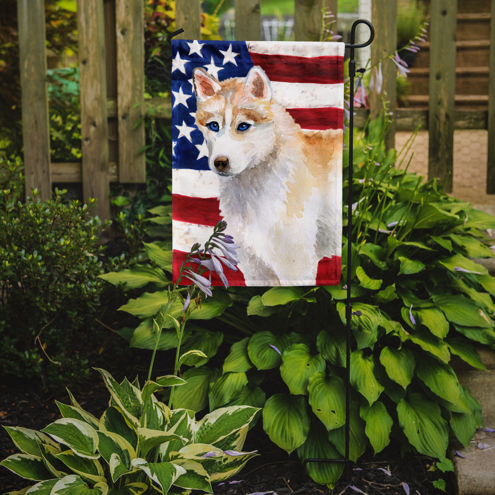 Siberian Husky Patriotic Flag Garden Size BB9655GF by Caroline's Treasures