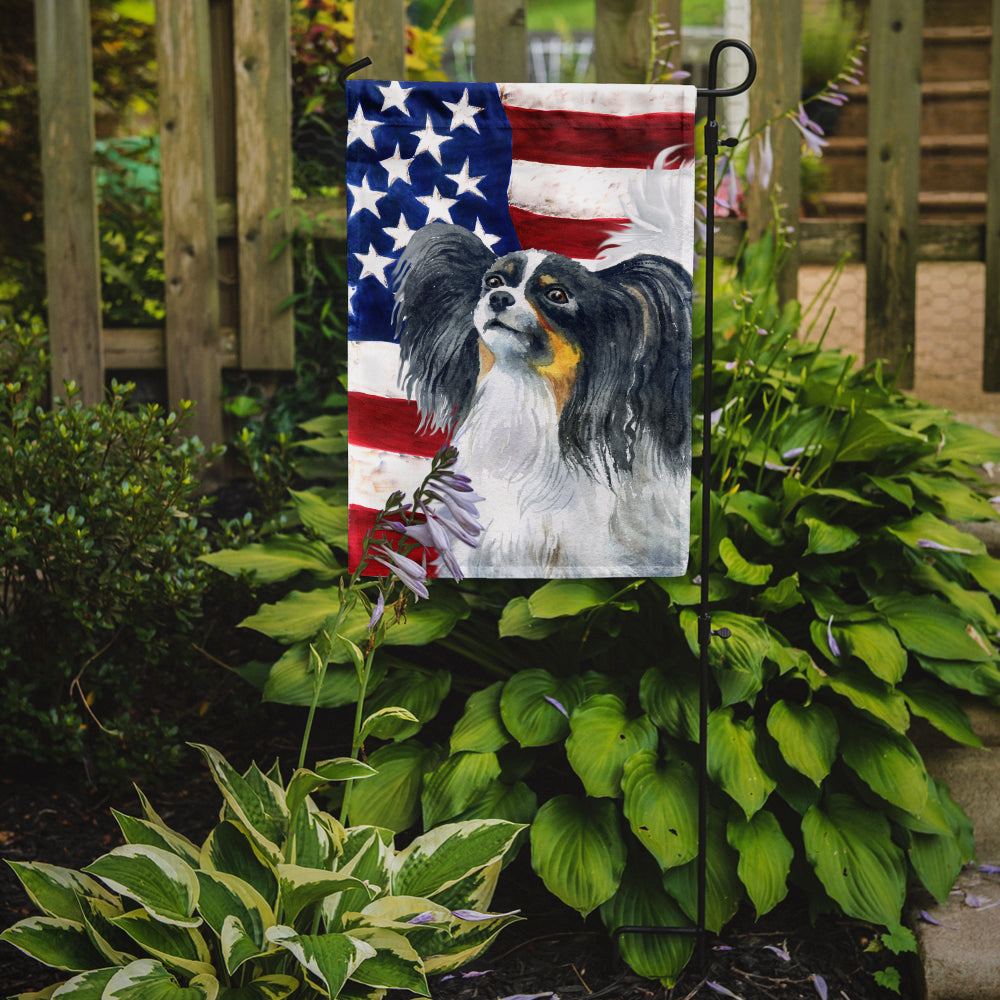 Papillon Patriotic Flag Garden Size BB9657GF by Caroline's Treasures