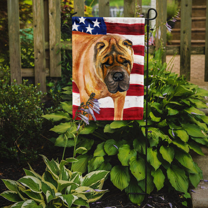 Shar Pei Patriotic Flag Garden Size BB9661GF by Caroline's Treasures