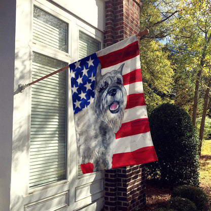 Schnauzer Patriotic Flag Canvas House Size BB9662CHF by Caroline's Treasures