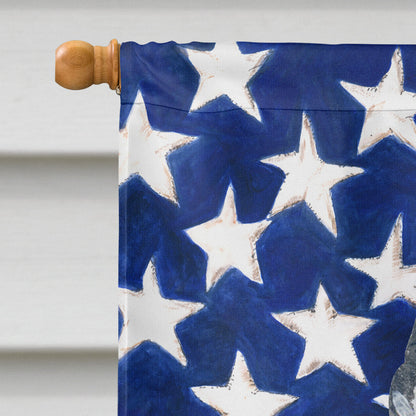 Schnauzer Patriotic Flag Canvas House Size BB9662CHF by Caroline's Treasures