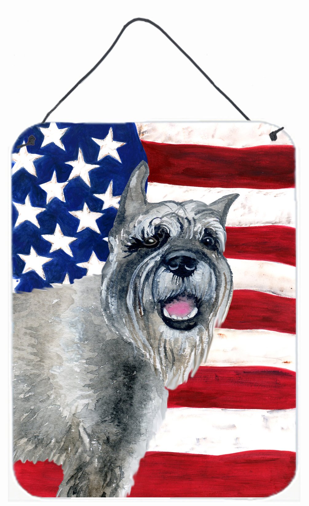 Schnauzer Patriotic Wall or Door Hanging Prints BB9662DS1216 by Caroline's Treasures