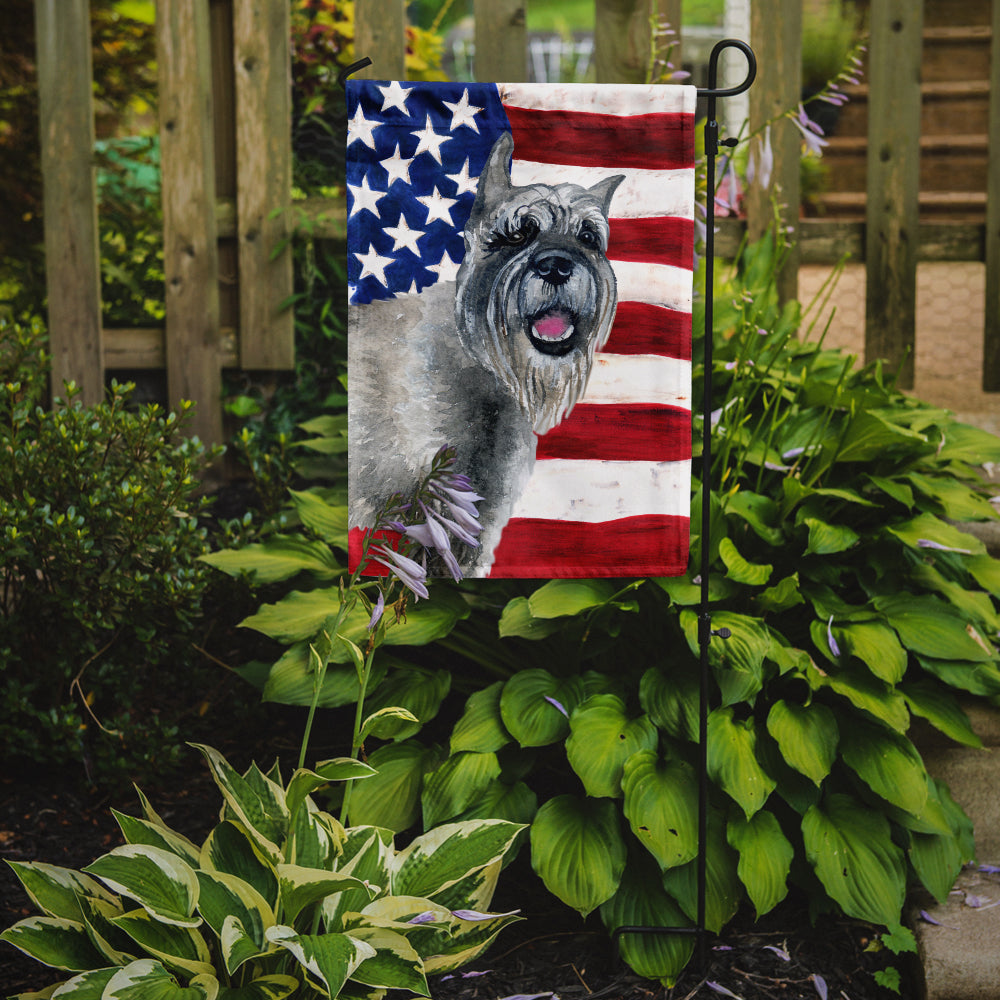 Schnauzer Patriotic Flag Garden Size BB9662GF by Caroline's Treasures