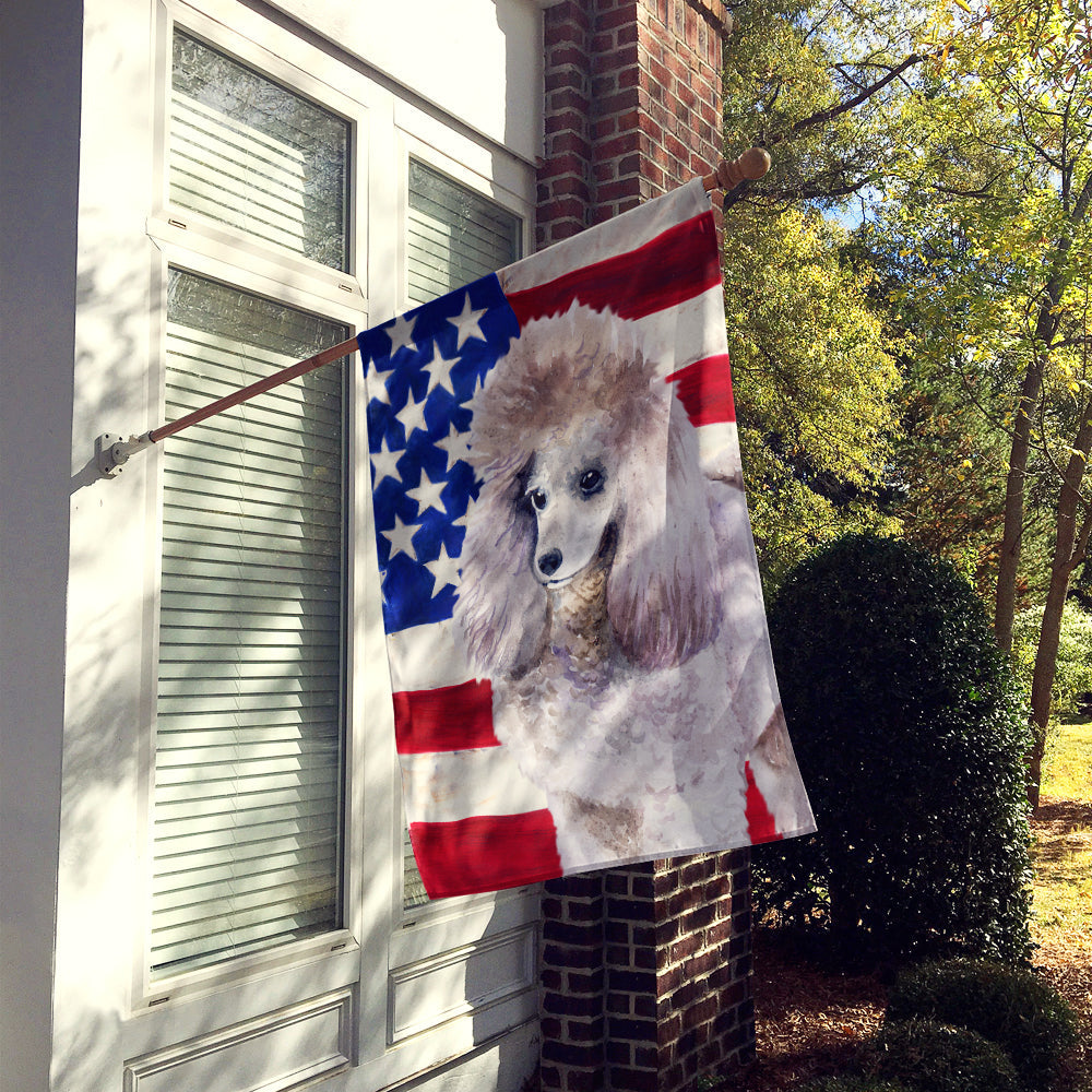 Poodle Patriotic Flag Canvas House Size BB9665CHF by Caroline's Treasures