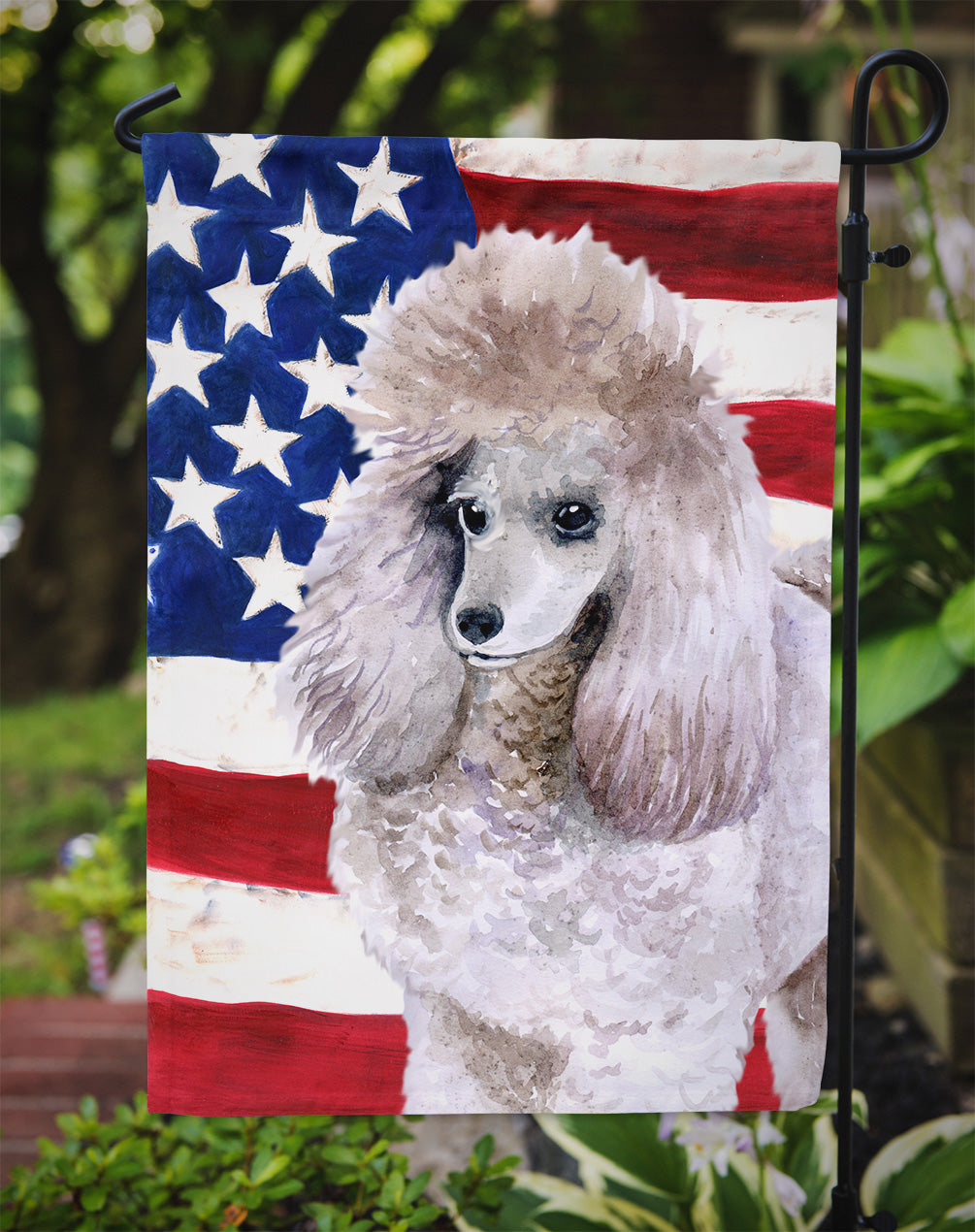 Poodle Patriotic Flag Garden Size BB9665GF by Caroline's Treasures