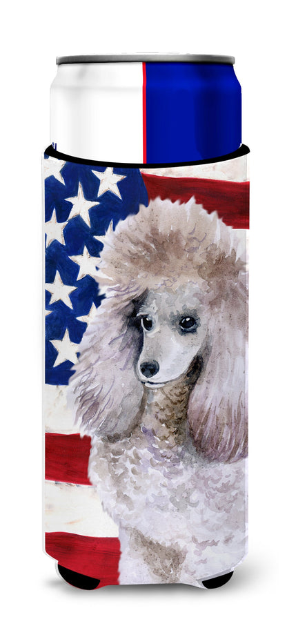 Poodle Patriotic  Ultra Hugger for slim cans BB9665MUK by Caroline's Treasures