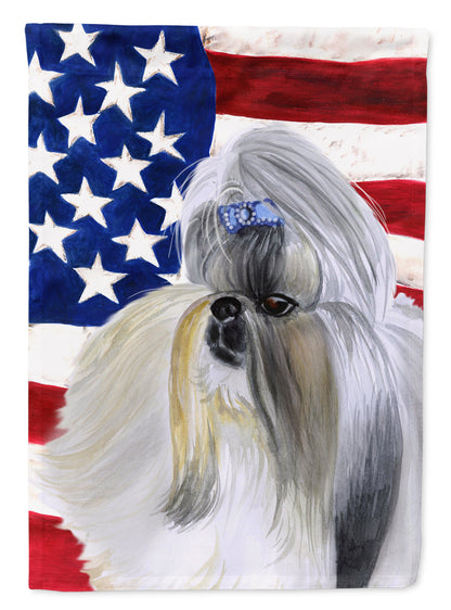 Shih Tzu Patriotic Flag Canvas House Size BB9666CHF by Caroline's Treasures