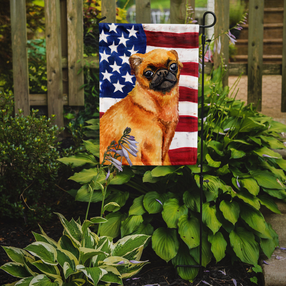 Small Brabant Griffon Patriotic Flag Garden Size BB9667GF by Caroline's Treasures