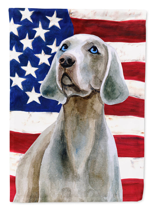 Weimaraner Patriotic Flag Canvas House Size BB9674CHF by Caroline's Treasures