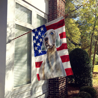 Weimaraner Patriotic Flag Canvas House Size BB9674CHF by Caroline's Treasures