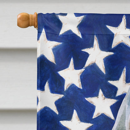 Weimaraner Patriotic Flag Canvas House Size BB9674CHF by Caroline's Treasures