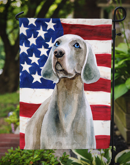 Weimaraner Patriotic Flag Garden Size BB9674GF by Caroline's Treasures