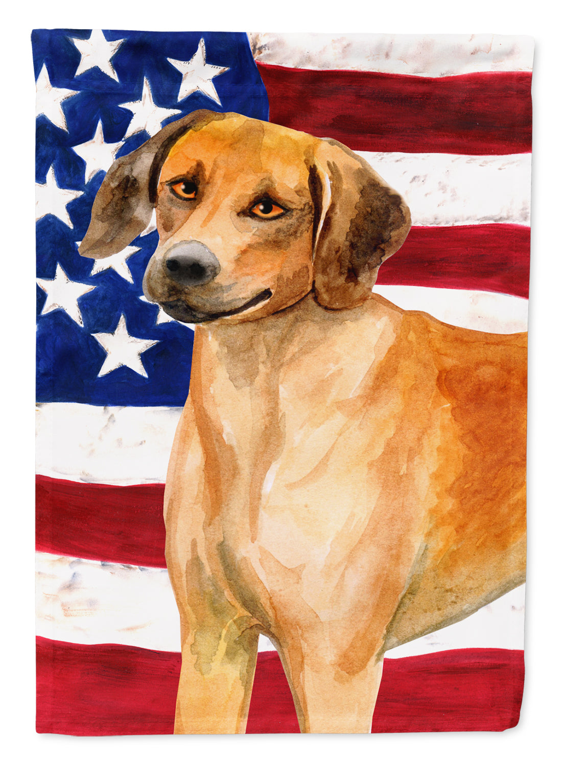 Rhodesian Ridgeback Patriotic Flag Canvas House Size BB9676CHF by Caroline's Treasures