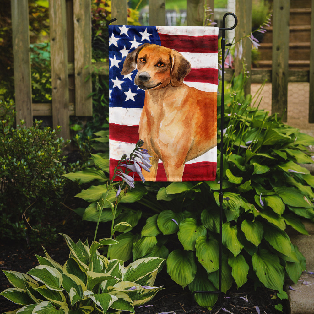 Rhodesian Ridgeback Patriotic Flag Garden Size BB9676GF by Caroline's Treasures