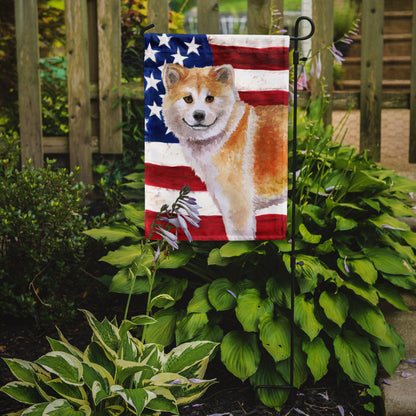 Shiba Inu Patriotic Flag Garden Size BB9678GF by Caroline's Treasures