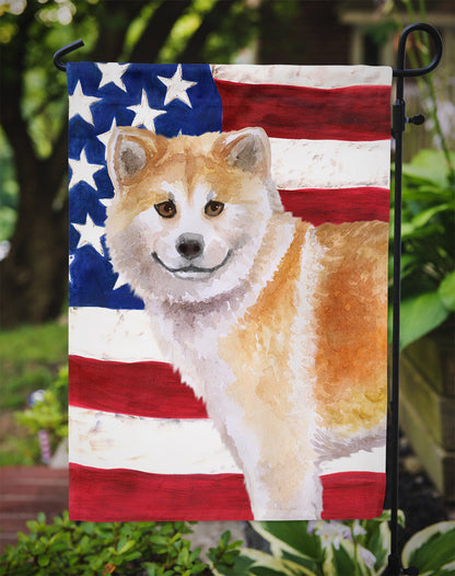 Shiba Inu Patriotic Flag Garden Size BB9678GF by Caroline's Treasures