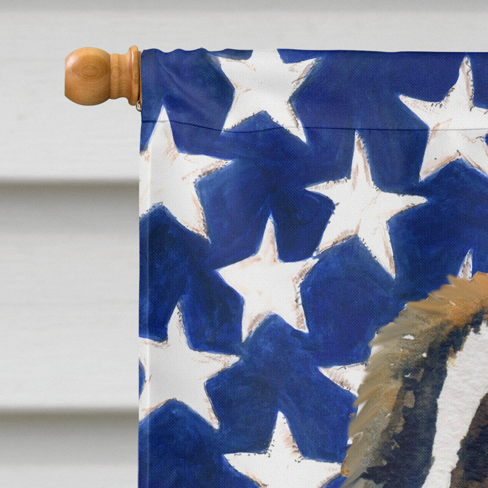 Saint Bernard Patriotic Flag Canvas House Size BB9679CHF by Caroline's Treasures