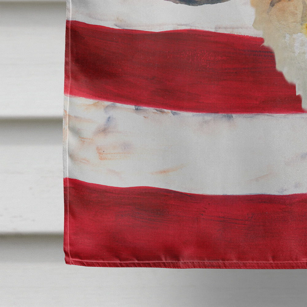 Saint Bernard Patriotic Flag Canvas House Size BB9679CHF by Caroline's Treasures