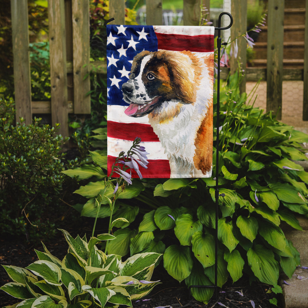 Saint Bernard Patriotic Flag Garden Size BB9679GF by Caroline's Treasures