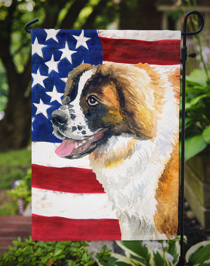 Saint Bernard Patriotic Flag Garden Size BB9679GF by Caroline's Treasures