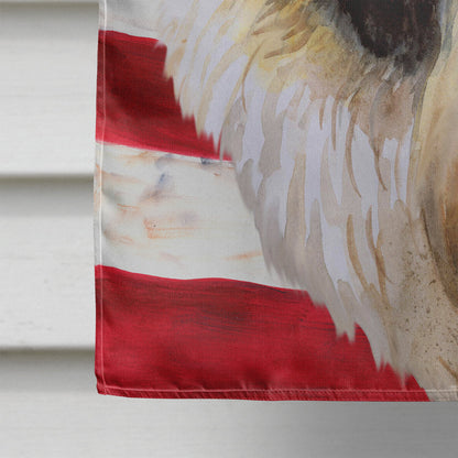 Pekingese Patriotic Flag Canvas House Size BB9681CHF by Caroline's Treasures