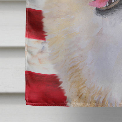 Pomeranian Patriotic Flag Canvas House Size BB9682CHF by Caroline's Treasures