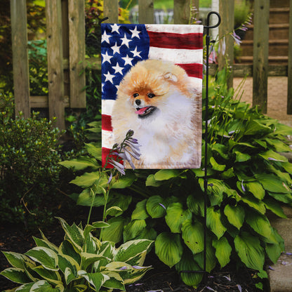 Pomeranian Patriotic Flag Garden Size BB9682GF by Caroline's Treasures